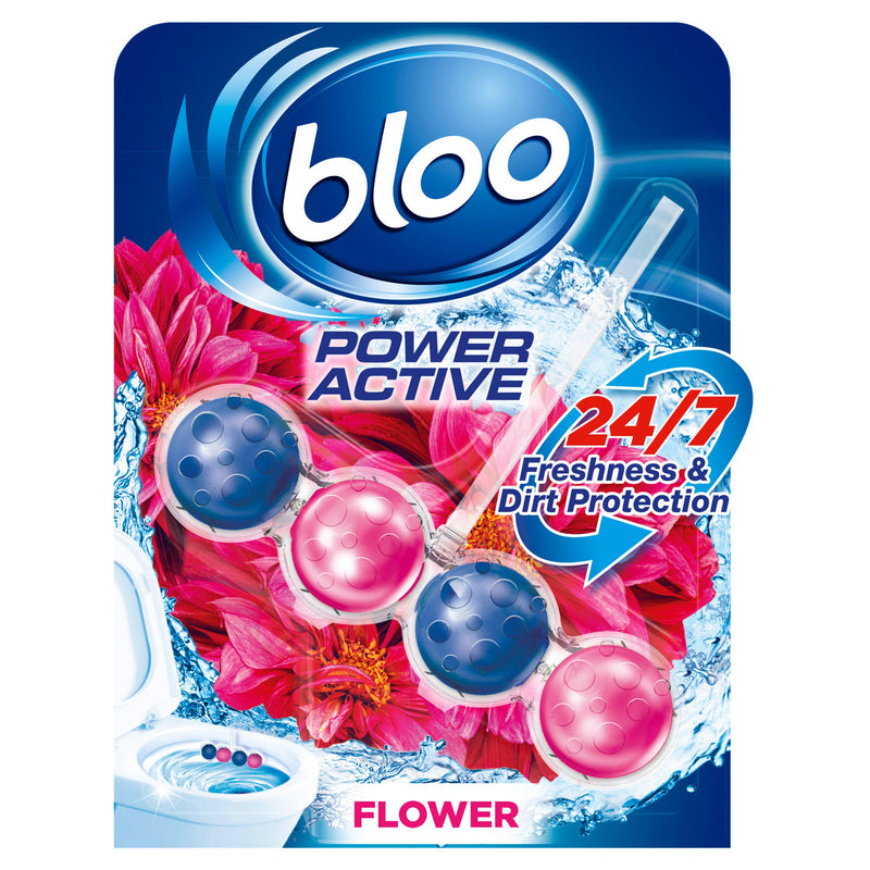 Flower-Scented Toilet Rim Block with 4-Function Formula 50g