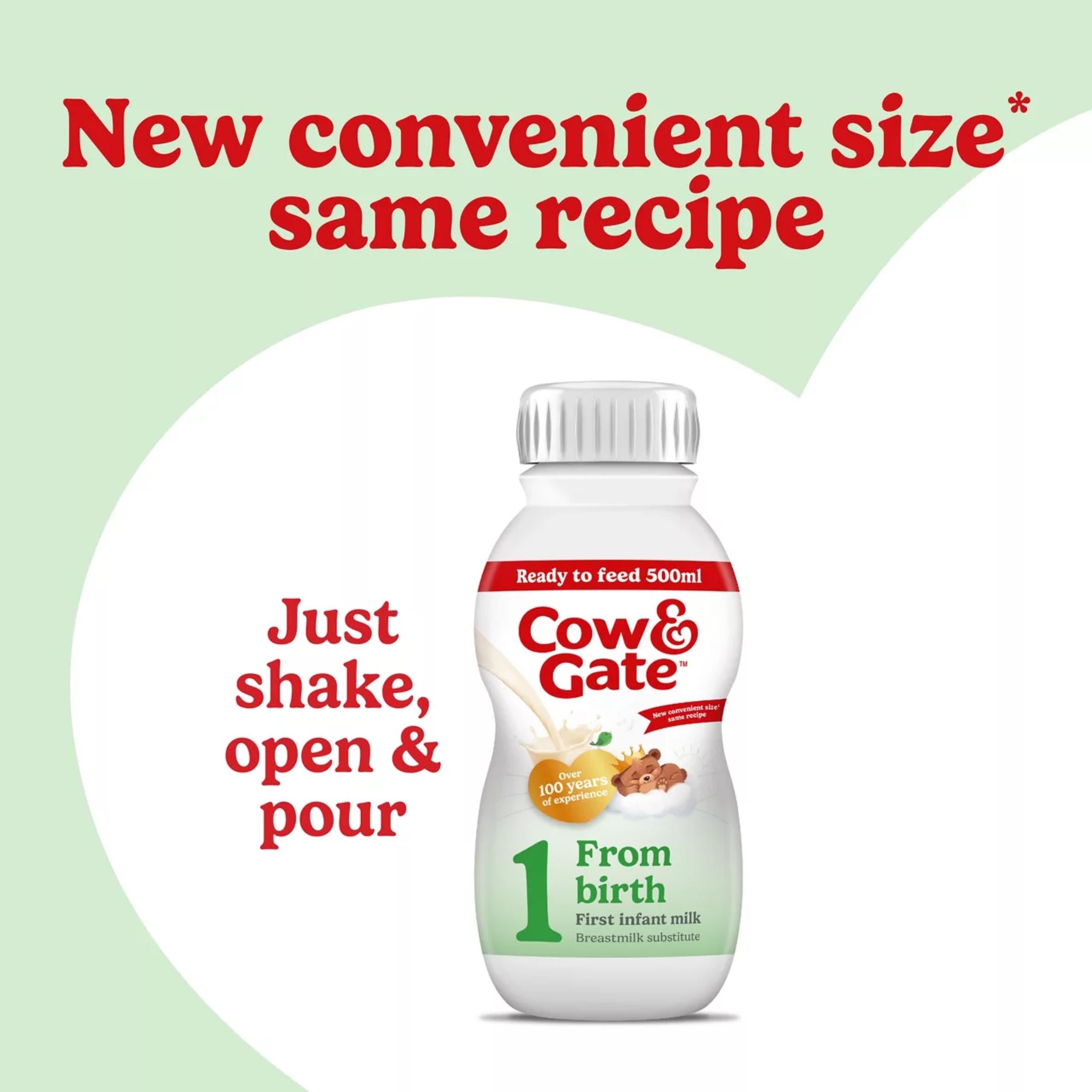 Cow & Gate First Infant Milk ready to feed 500ml (British brand)
