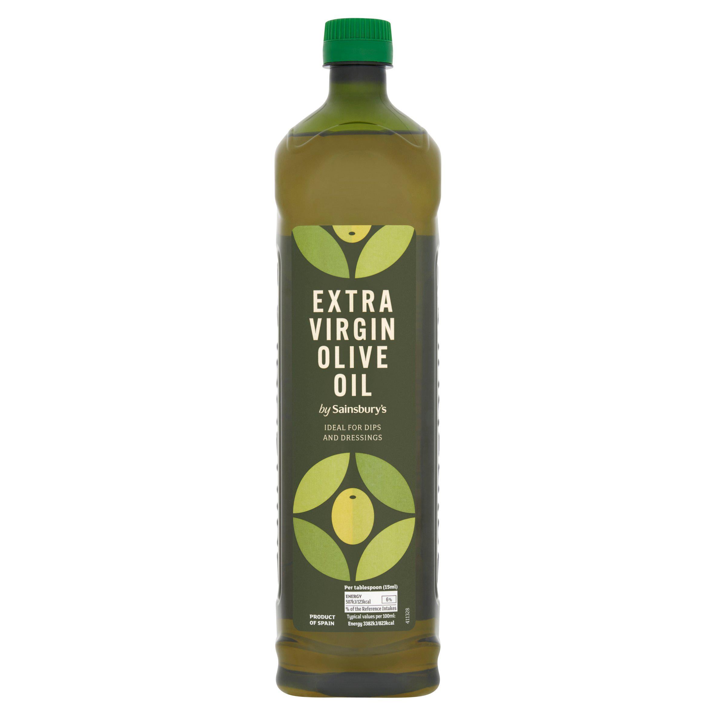 Sainsbury's extra virgin olive oil 1L, imported from the UK