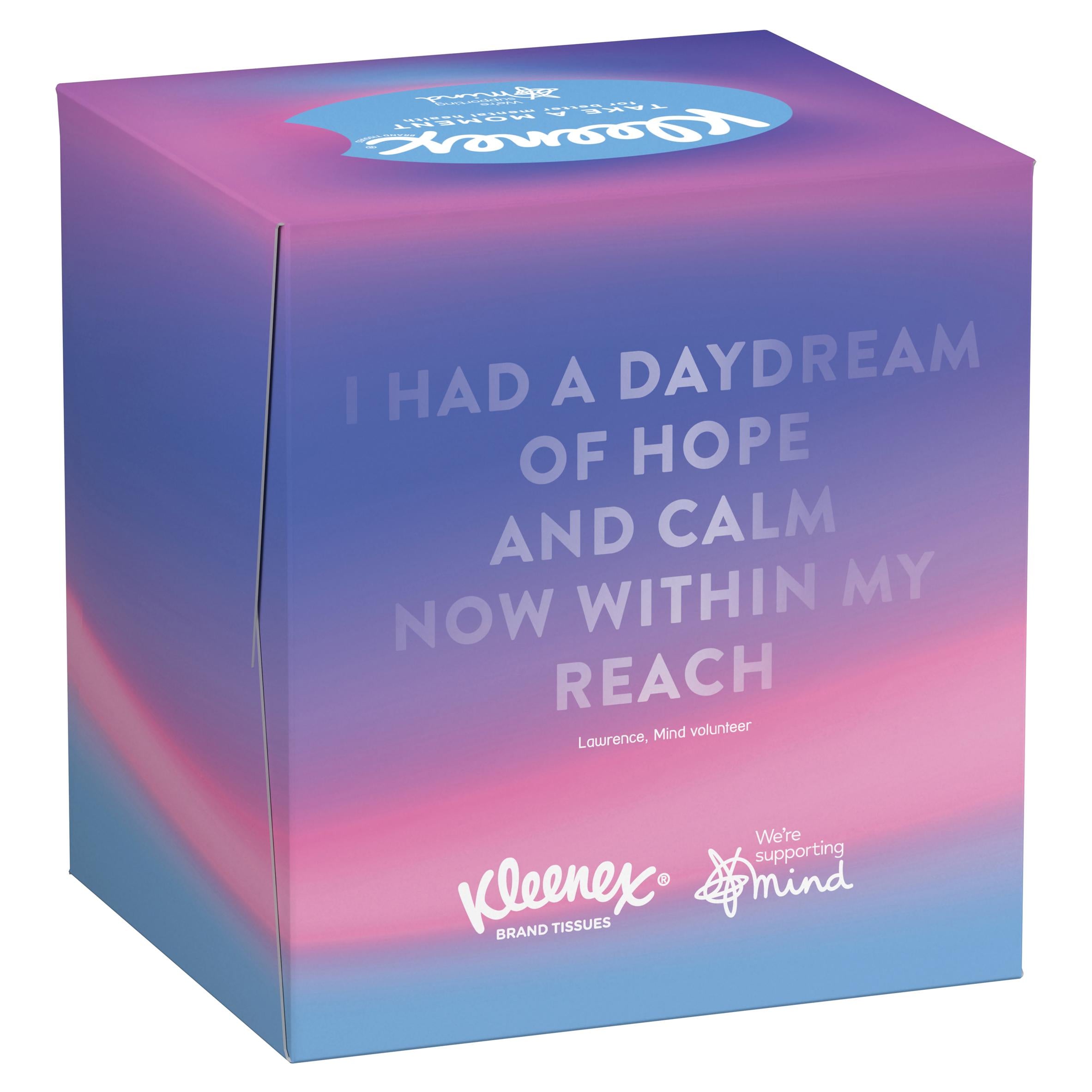 Kleenex Collection tissues cube box 48 sheets 3-ply, UK version