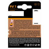 Duracell Plus 9V alkaline battery pack of 1, UK version