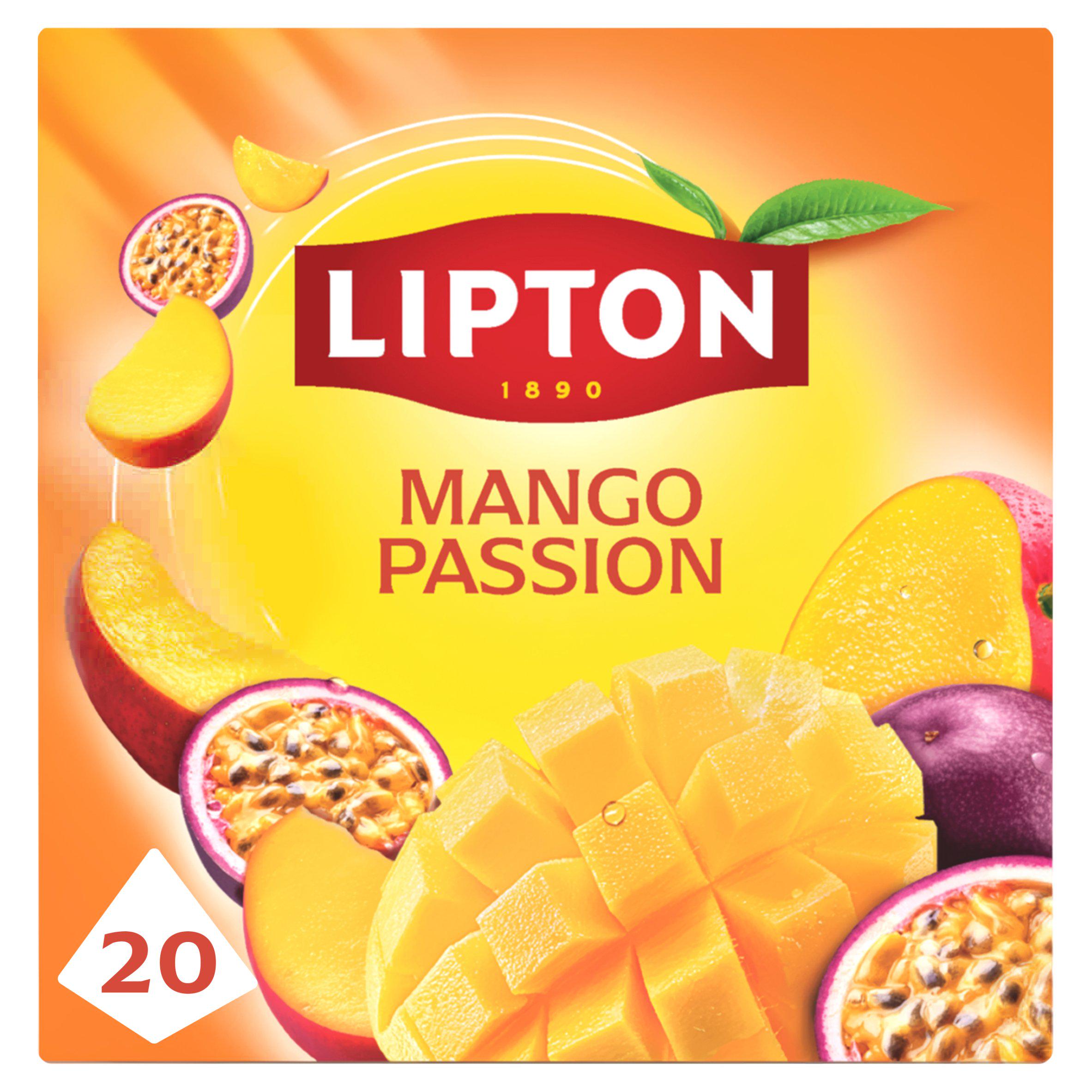 Lipton Mango Passion pyramid tea bags 20 count, UK version