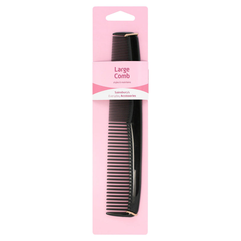 Sainsbury's large comb with regular and fine teeth (British brand)