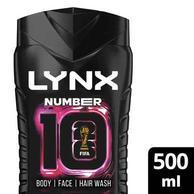 Sainsburys Lynx Number 10 3-in-1 Body Wash FIFA Limited Edition 500ml- Buy online at McGrocer