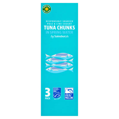 Sainsburys Sainsbury's Tuna Chunks in Spring Water 3x80g- Buy online at McGrocer