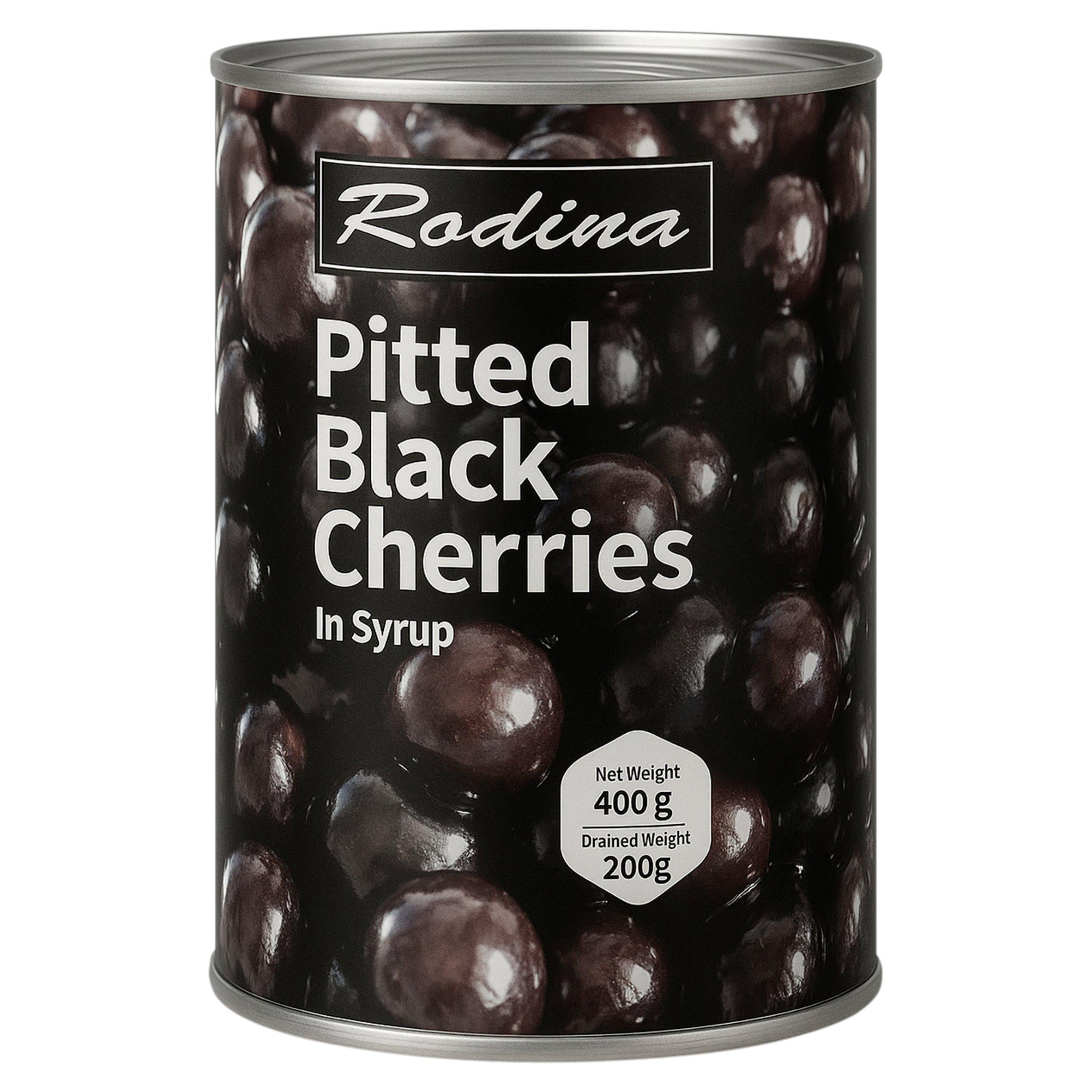 Rodina pitted black cherries in syrup 400g - British product