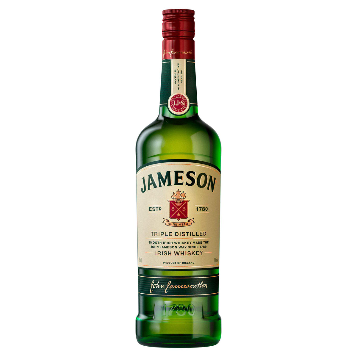 Jameson Irish whiskey triple distilled 70cl, UK version