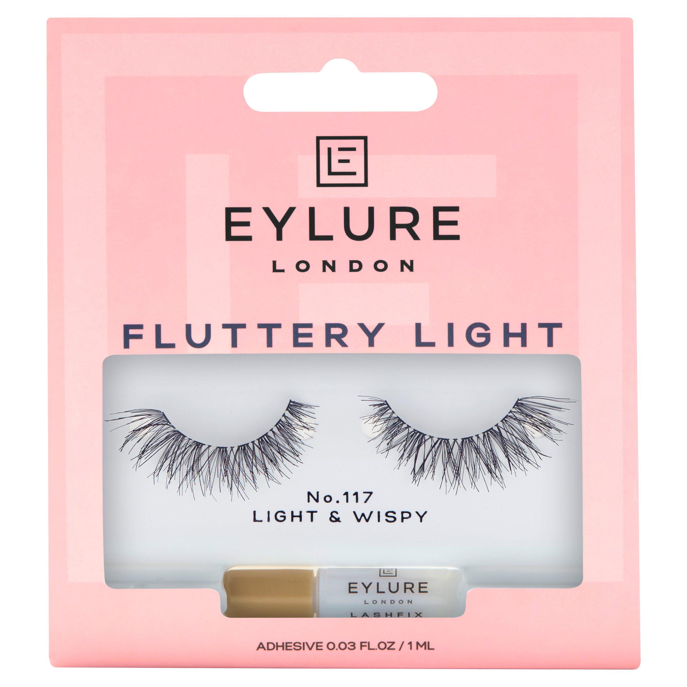 Eylure false eyelashes No 117 with adhesive (British brand)