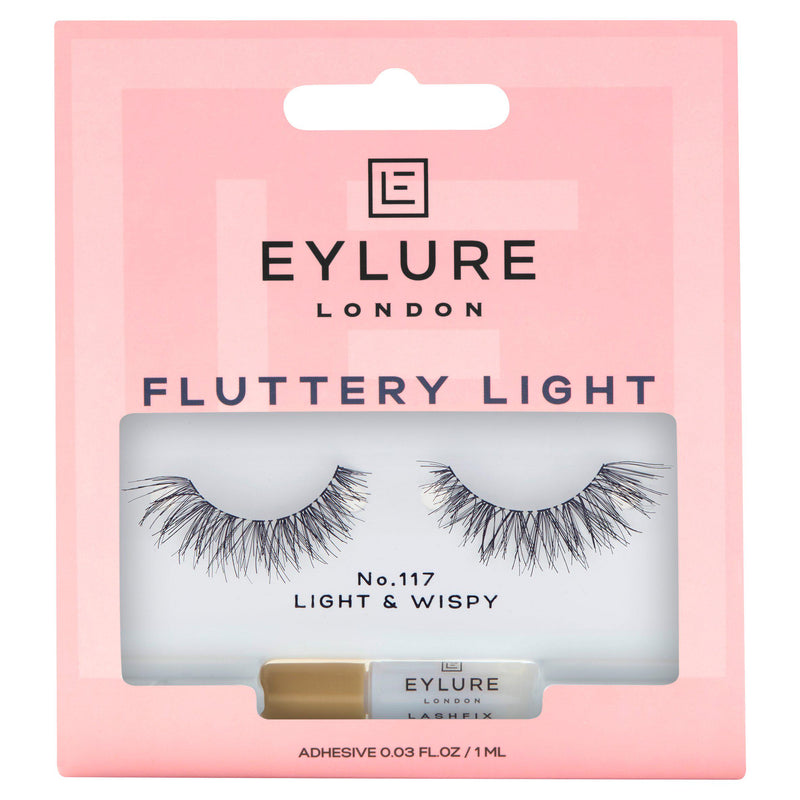 Eylure false eyelashes No 117 with adhesive (British brand)