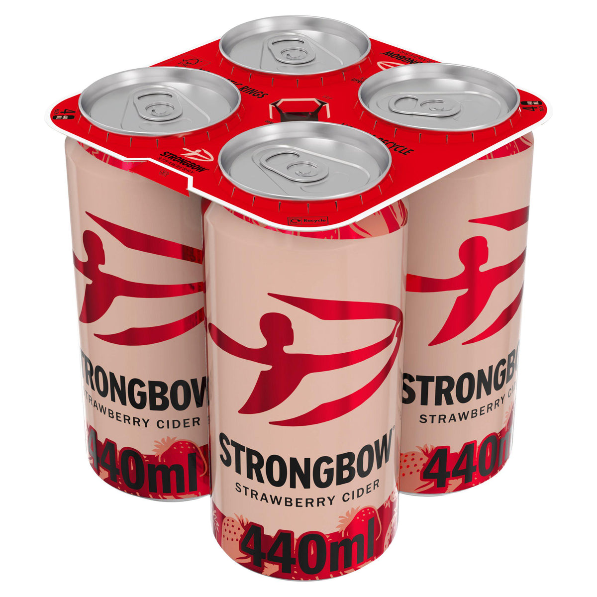 Strongbow Strawberry Cider 4 x 440ml Multipack (British brand)