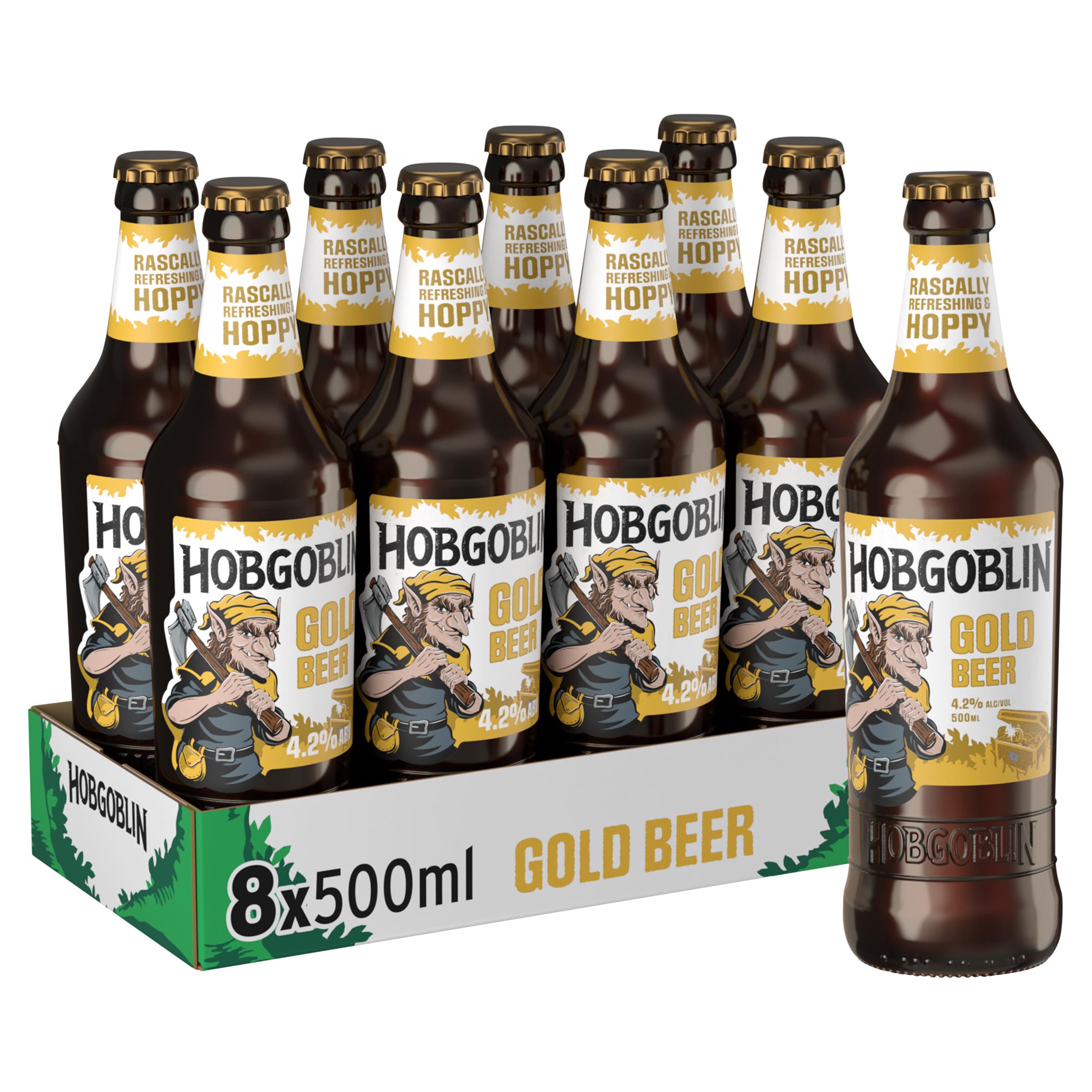 Hobgoblin Gold Ale 500ml, imported from the UK