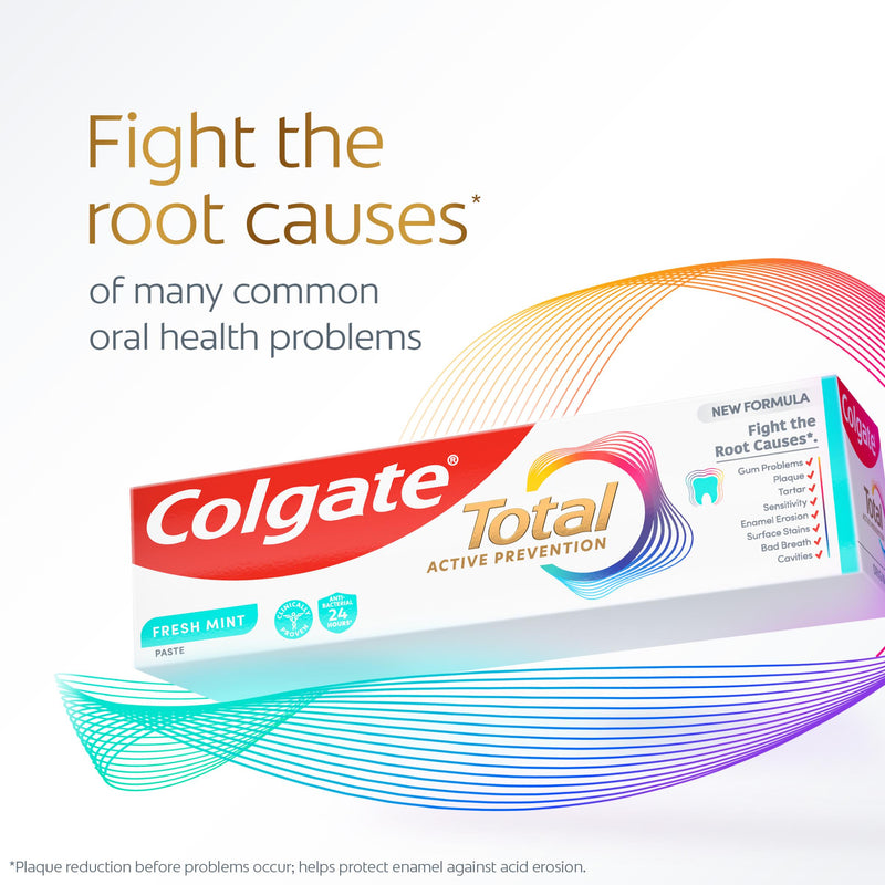 Colgate Total Active Prevention Fresh Mint Toothpaste 125ml, imported from the UK