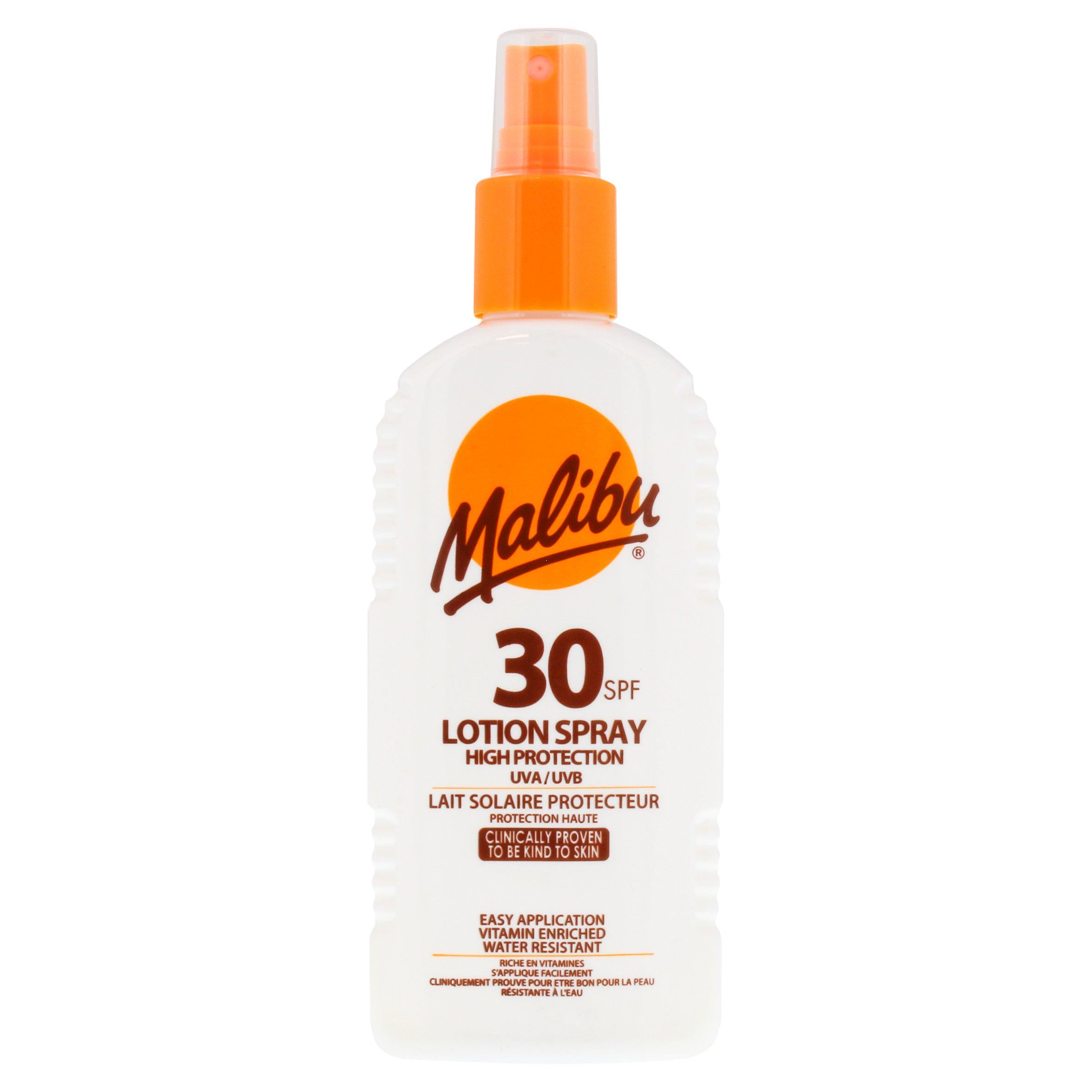 Malibu sunscreen lotion spray SPF 30 200ml, UK version