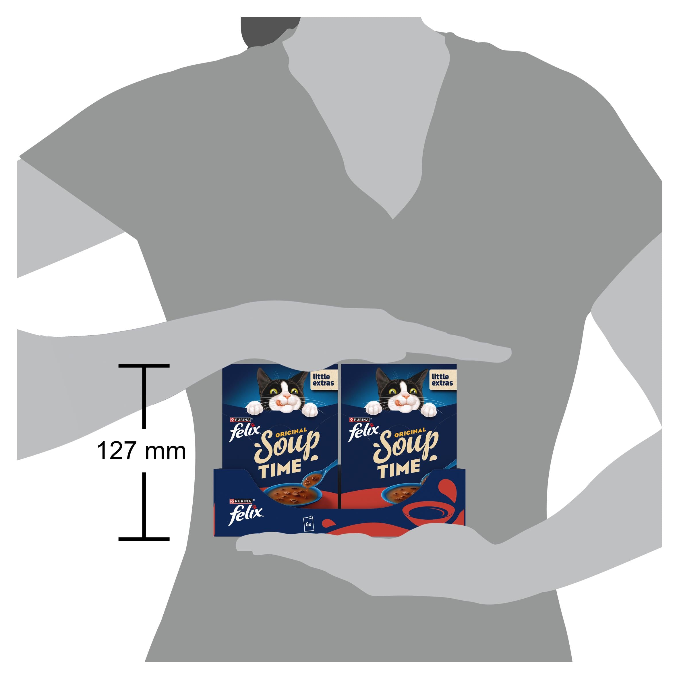 Felix Soup Farm Selection wet cat food 6 x 48g, UK version