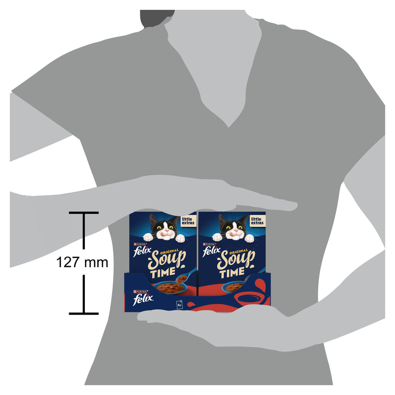 Felix Soup Farm Selection wet cat food 6 x 48g, UK version