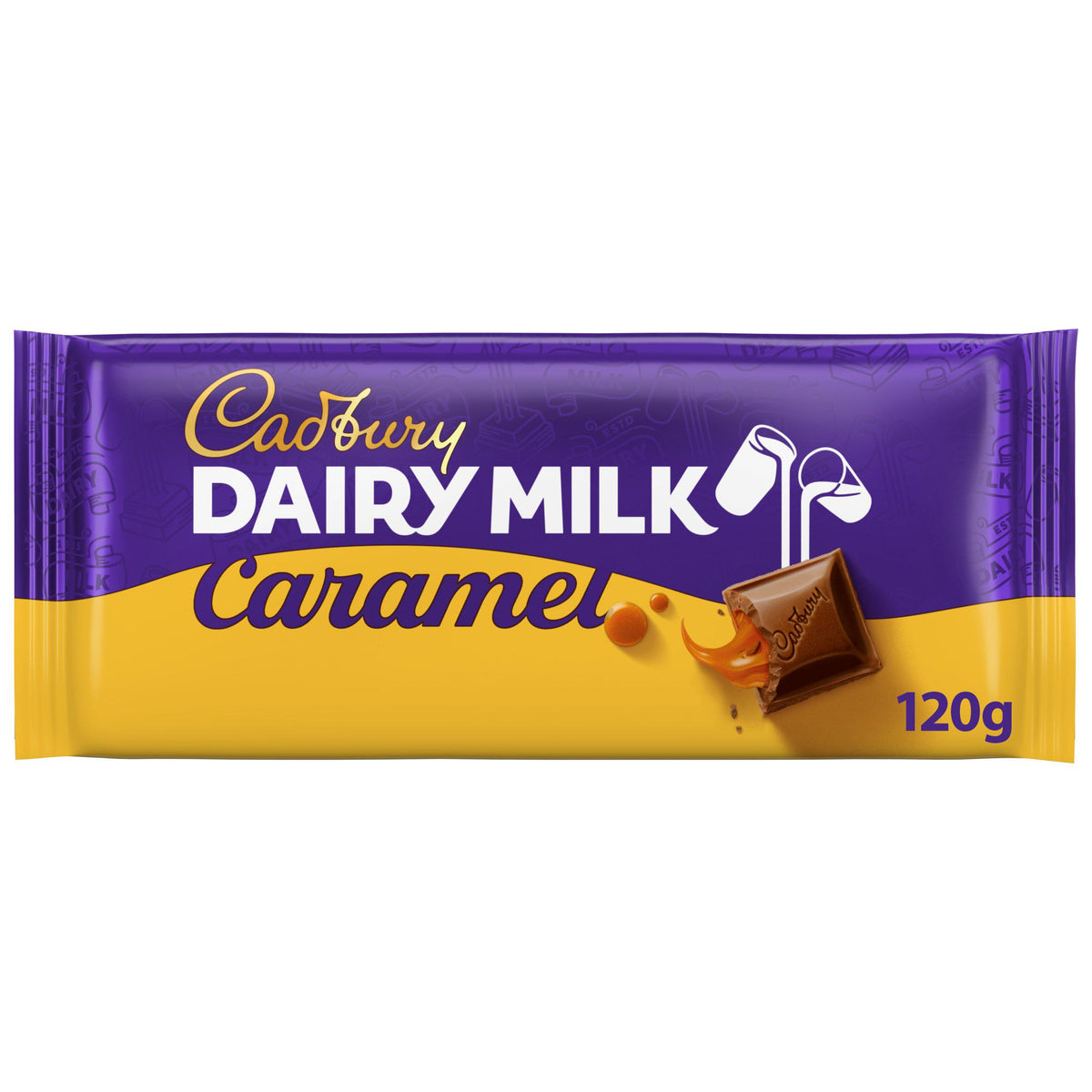 Cadbury Dairy Milk Caramel chocolate bar 120g, UK version