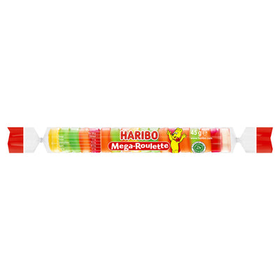 Sainsburys Haribo Mega Roulette Jelly Fruit Sweets Fun Size Pack 45g- Buy online at McGrocer