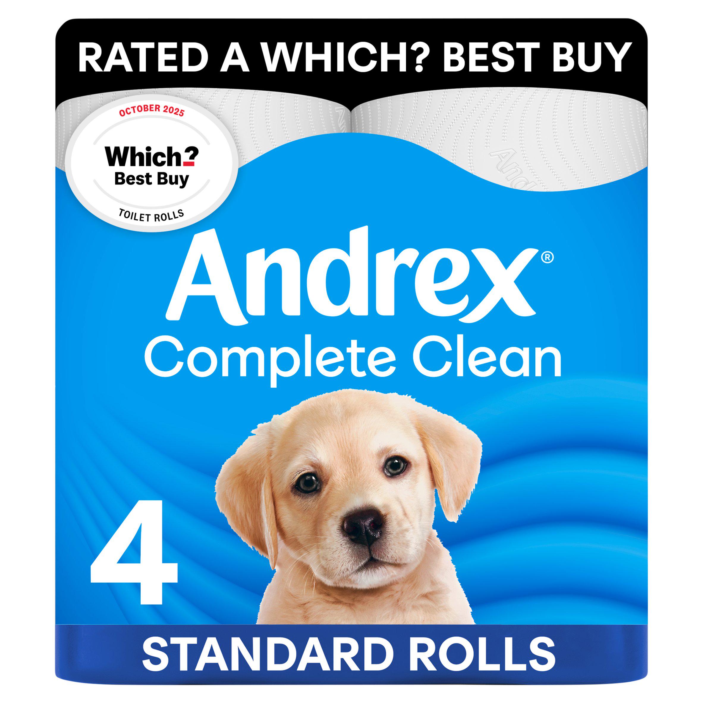 Andrex Complete Clean toilet rolls 4 pack (British brand)