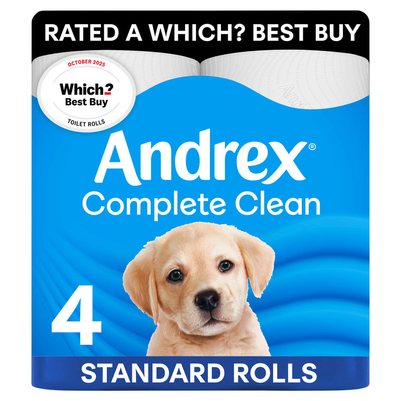 Andrex Complete Clean toilet rolls 4 pack (British brand)