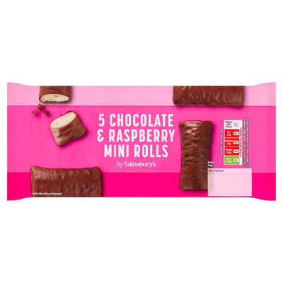 Sainsburys Sainsbury's Chocolate & Raspberry Mini Rolls 150g- Buy online at McGrocer
