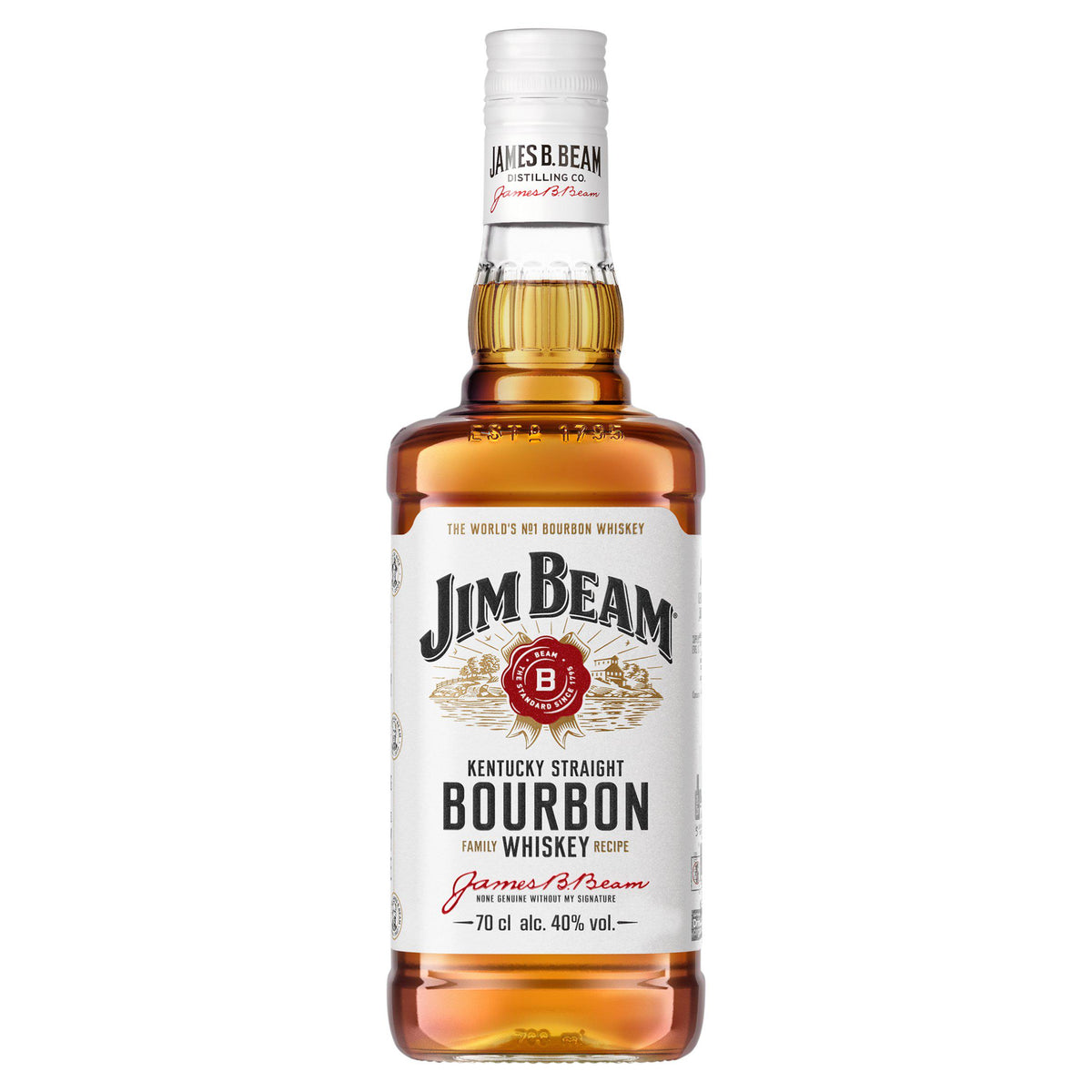 Jim Beam Kentucky Straight Bourbon Whiskey 70cl (British brand)