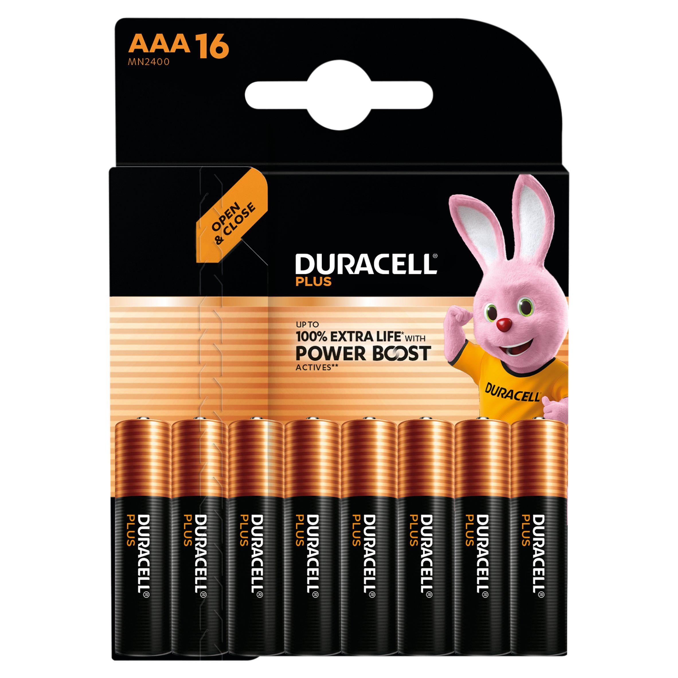 Duracell Powerboost Plus AAA batteries pack 16 - British product