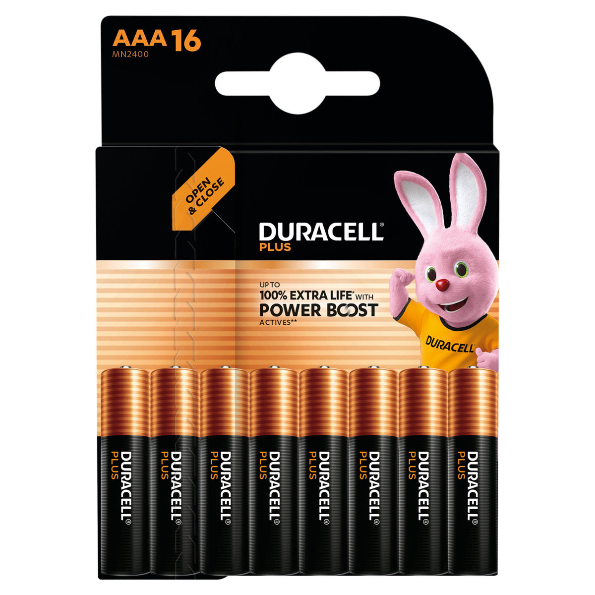 Duracell Powerboost Plus AAA batteries pack 16 - British product