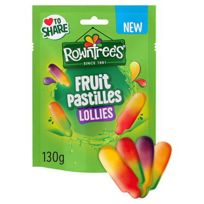 Sainsburys Rowntree's Fruit Pastilles Lollies Sweets 130g Sharing Bag- Buy online at McGrocer