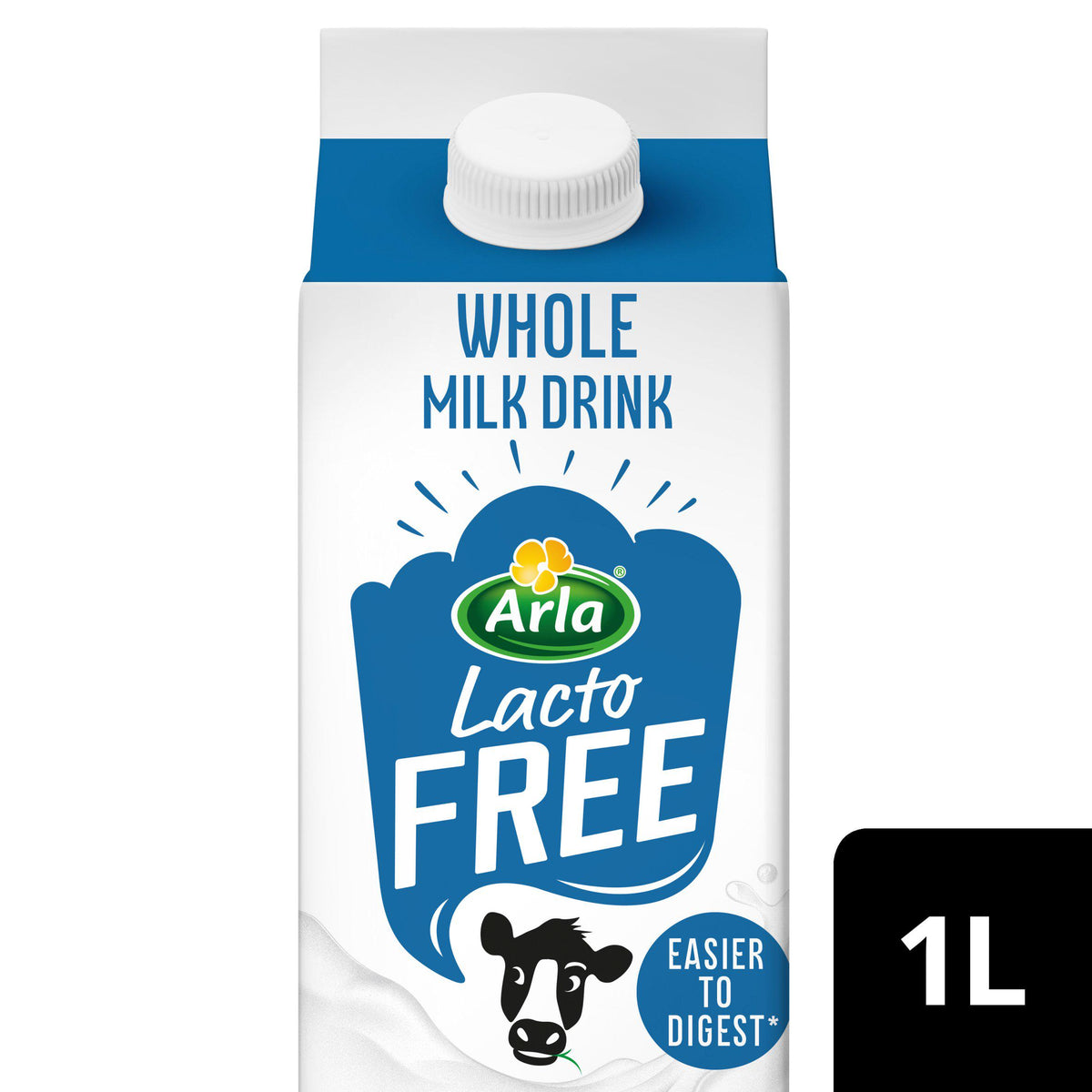 Arla Lactofree fresh whole milk drink 1 litre - British product