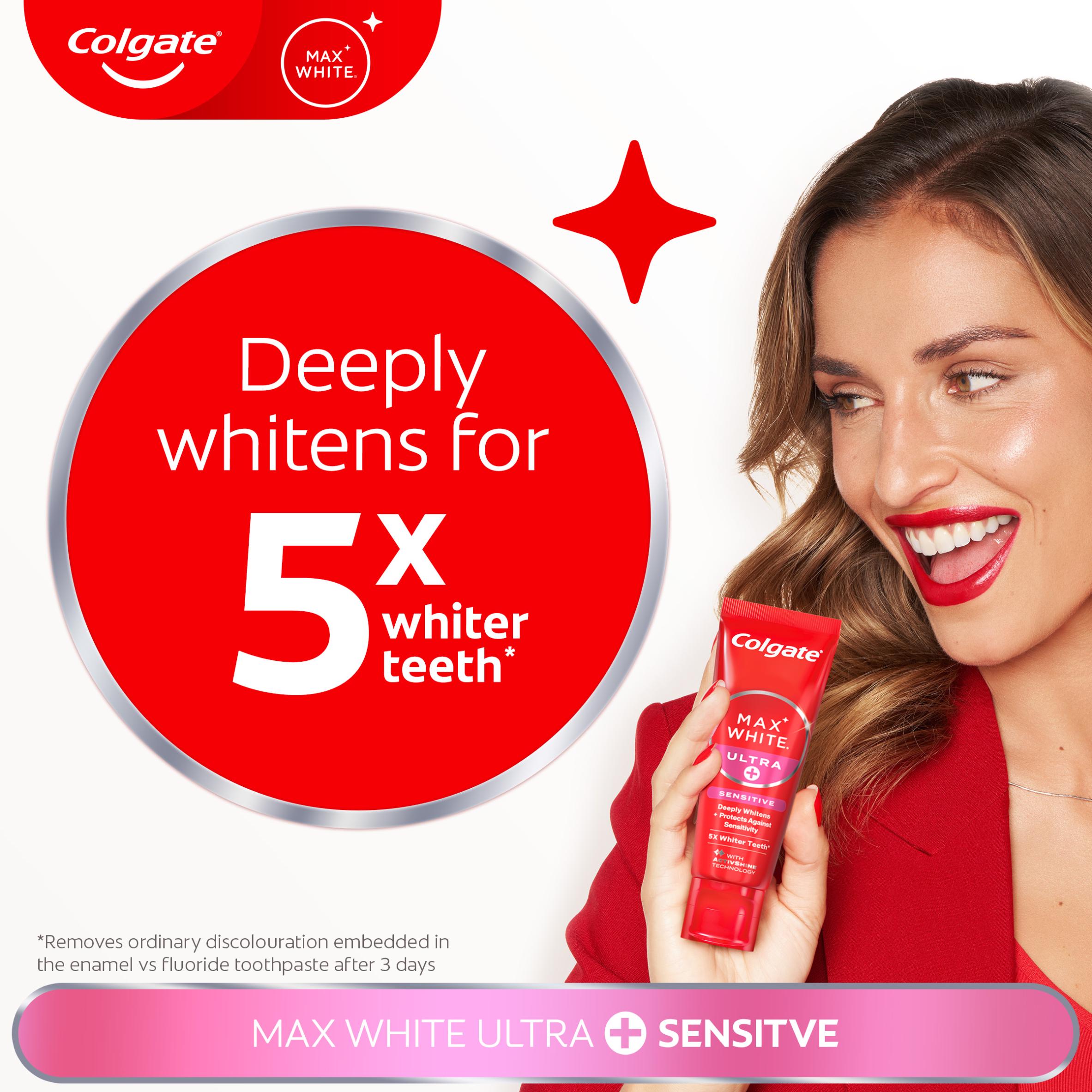 Colgate toothpaste Max White Ultra Plus Sensitive 75ml, imported from the UK