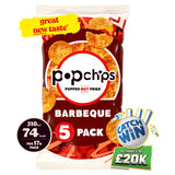 Popchips barbecue crisps multipack 5x17g, UK version
