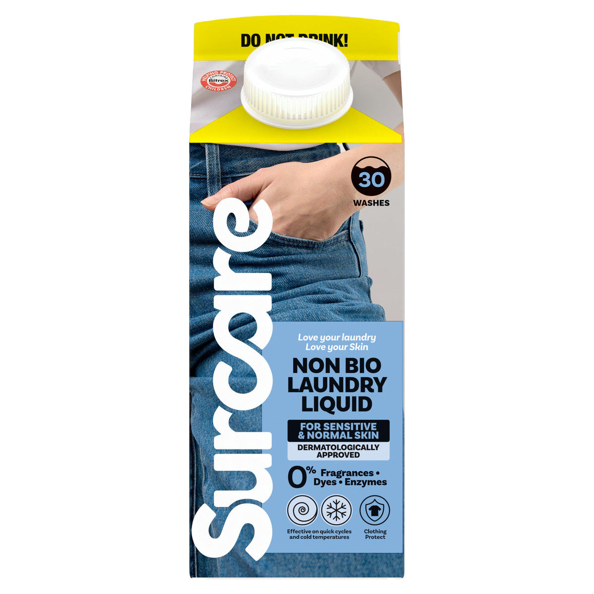 Surcare Sensitive Non Bio Laundry Liquid 750ml (British brand)