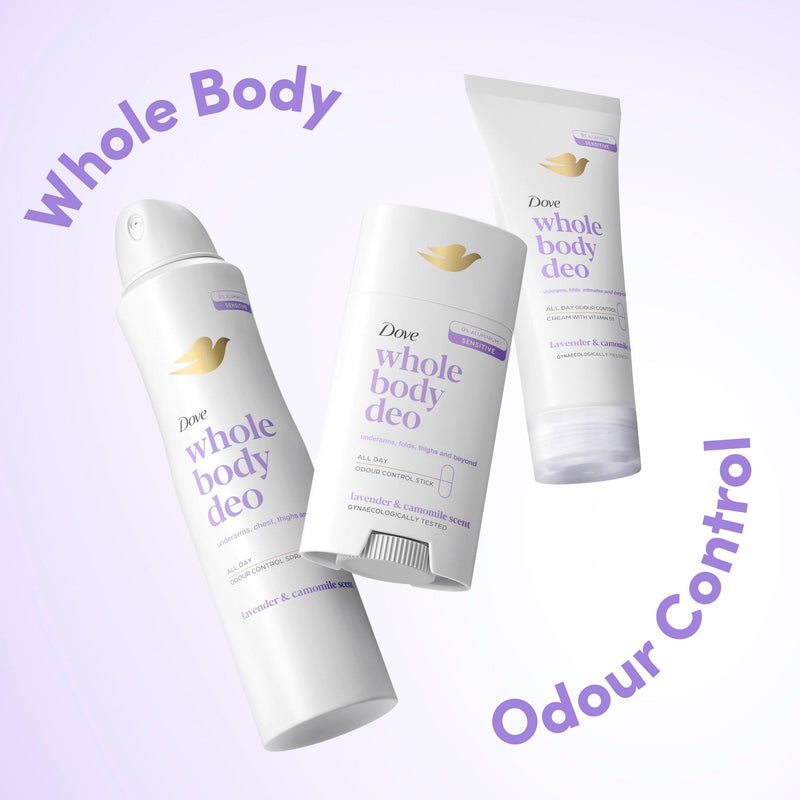 Dove whole body deodorant stick lavender and camomile 75ml, UK version