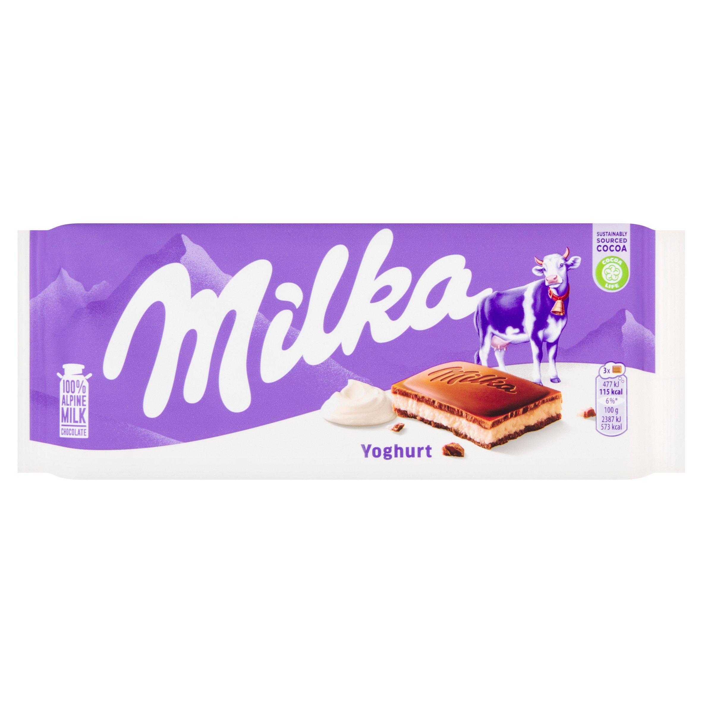 Milka yogurt chocolate bar 100g (British brand)