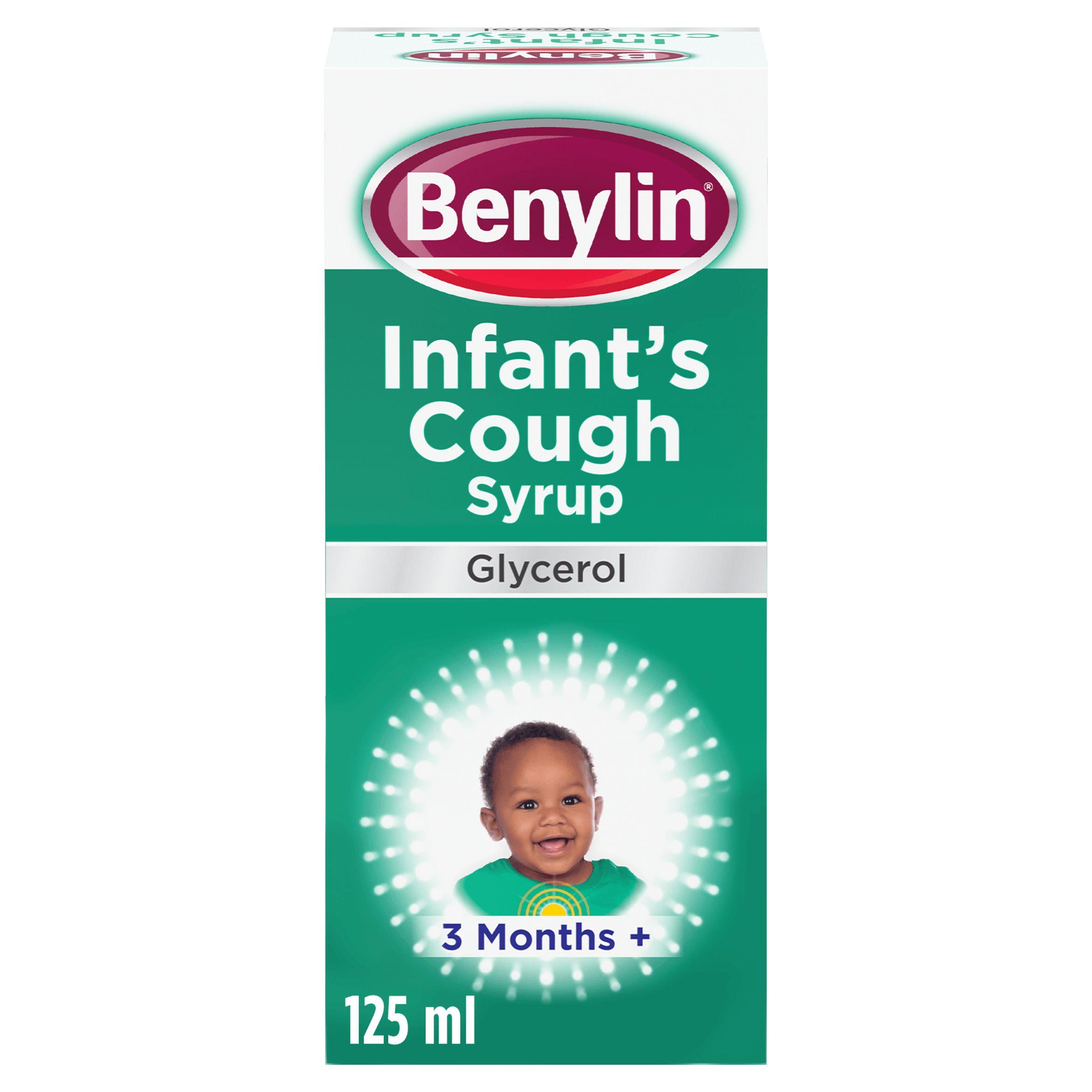 Benylin infant cough syrup apple flavour 125ml (British brand)