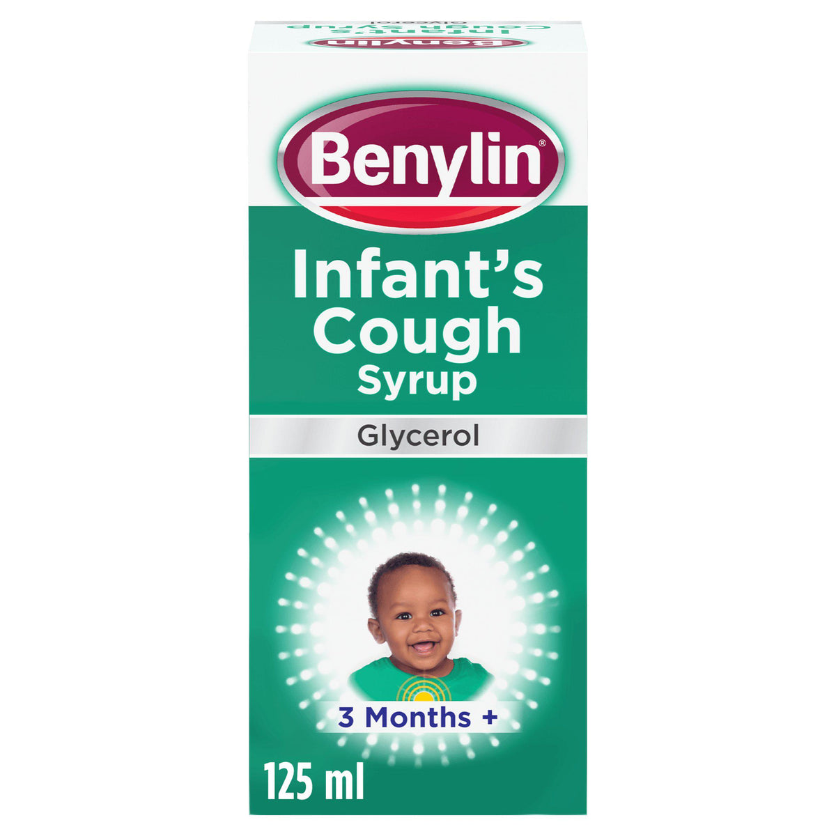 Benylin infant cough syrup apple flavour 125ml (British brand)