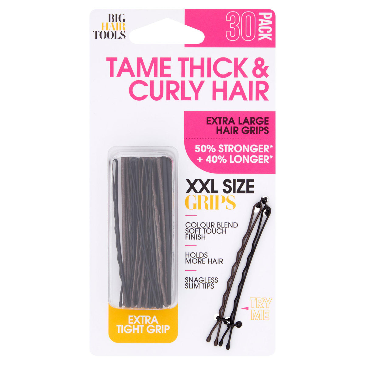 Big Hair Tools extra large hair grips x30 (British brand)