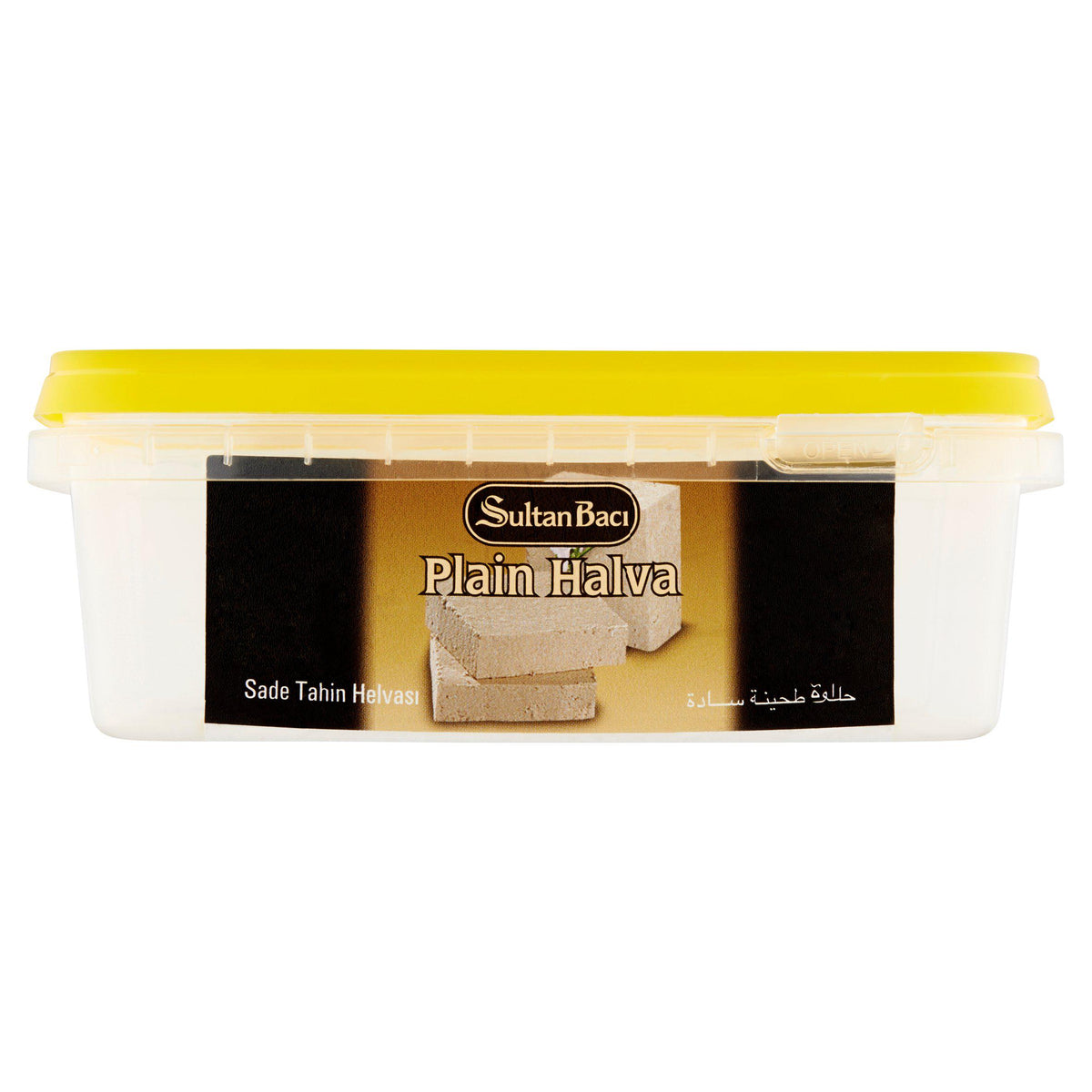 Sultan Baci Plain Halva 350g block wrapped for retail (British brand)