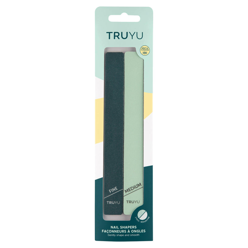 Truyu by QVS cushioned nail shapers with two sides - British product