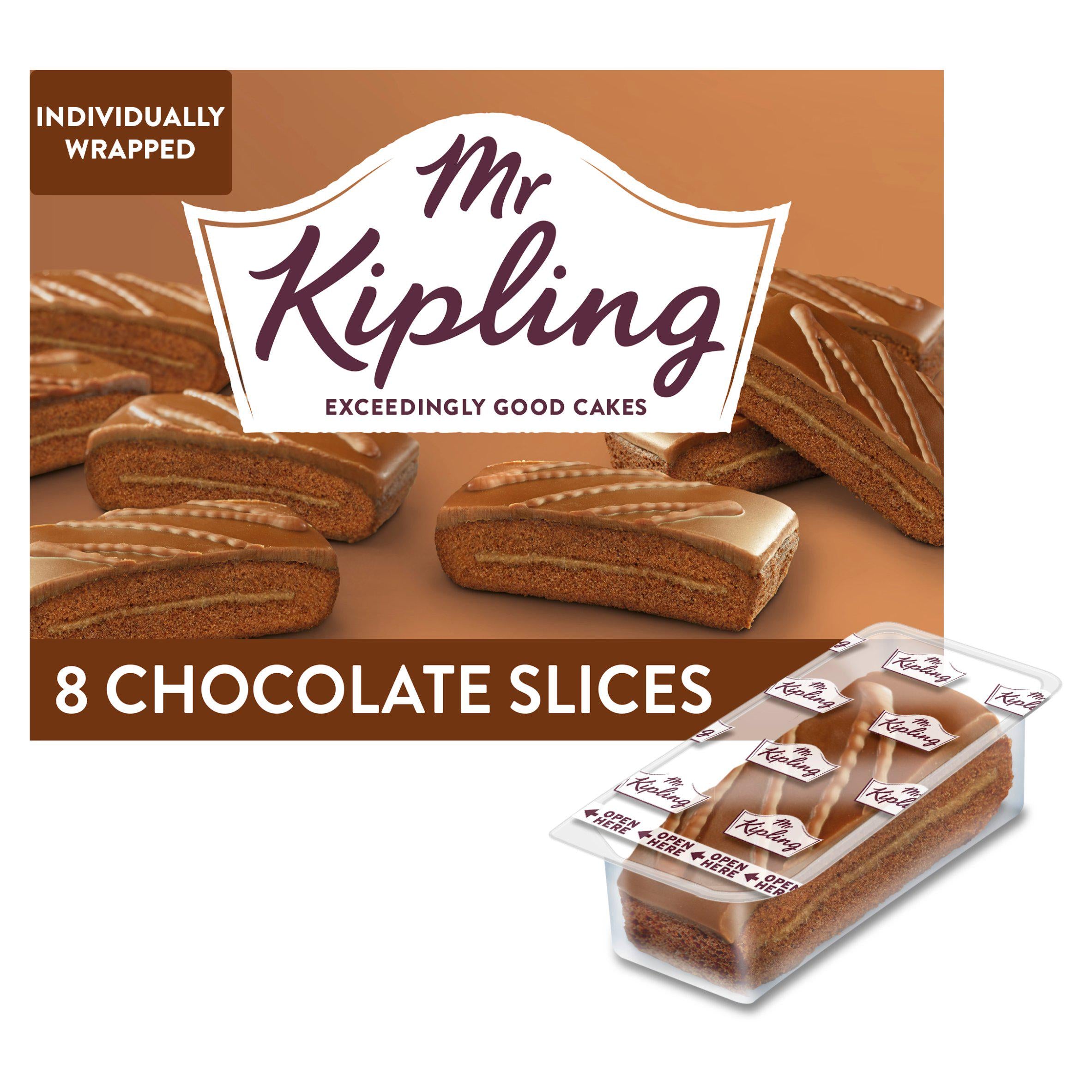 Mr Kipling chocolate cake slices x8 (British brand)