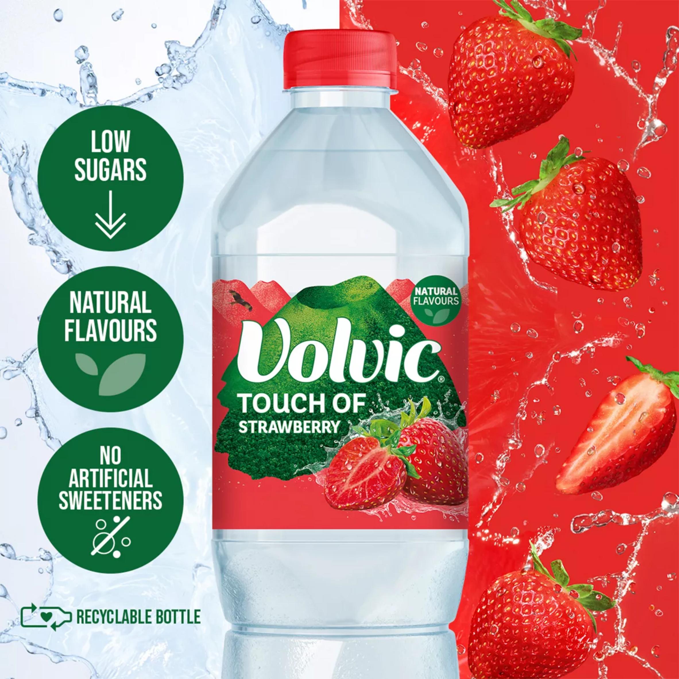 Volvic Touch of Fruit Strawberry flavoured water 1.5L bottle (British brand)