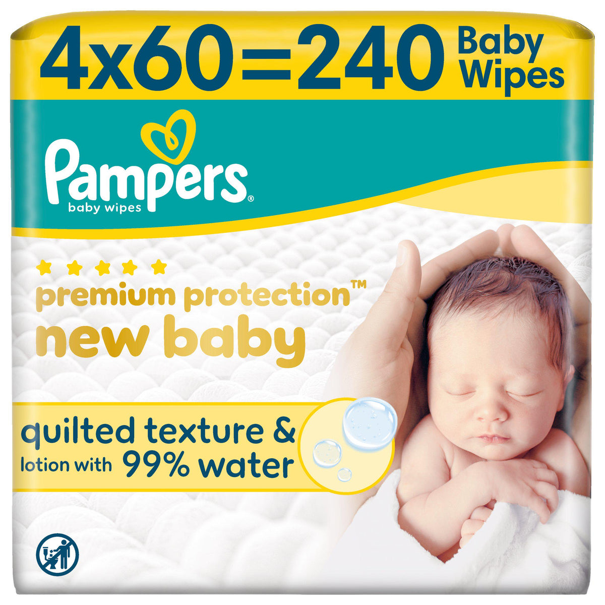 Pampers New Baby Premium Protection baby wet wipes 240 count - British product