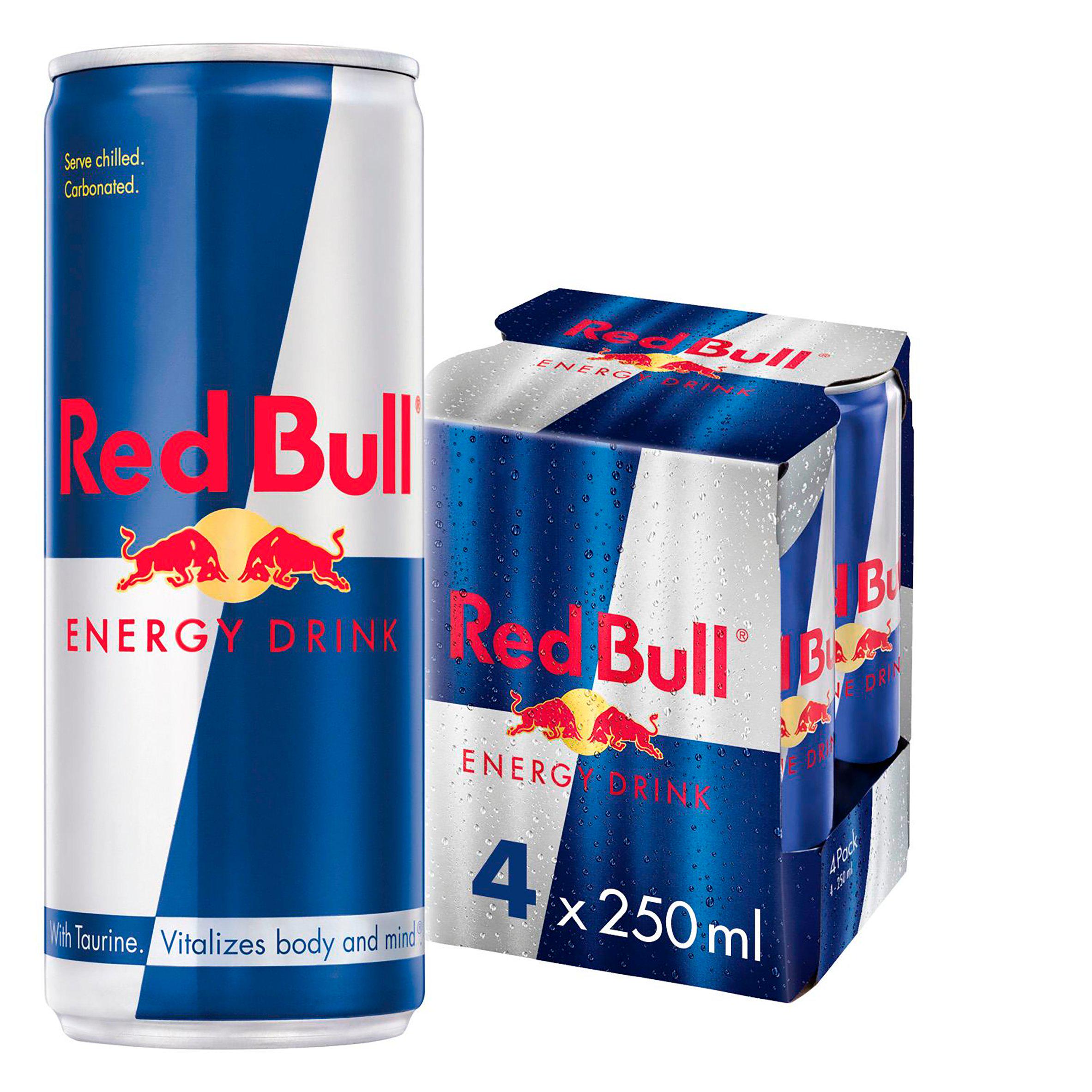 Red Bull energy drink 250ml four pack (British brand)