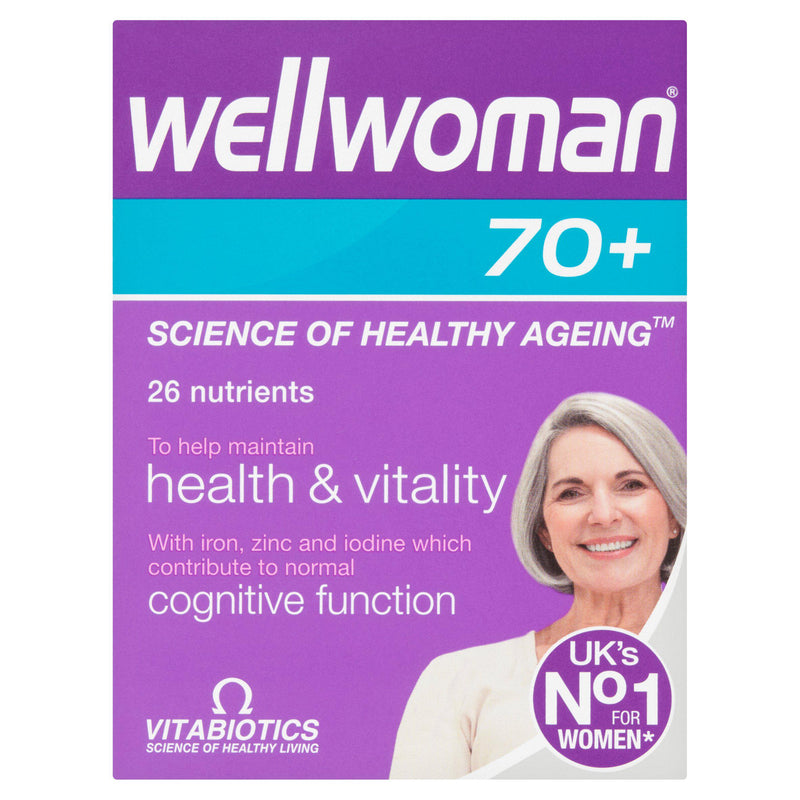 Vitabiotics Wellwoman 70+ multivitamin 30 tablets, UK version