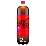 Coca-Cola Zero Sugar Cherry soft drink 2L, UK version