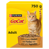 Go-Cat Chicken and Turkey dry cat food 750g, imported from the UK