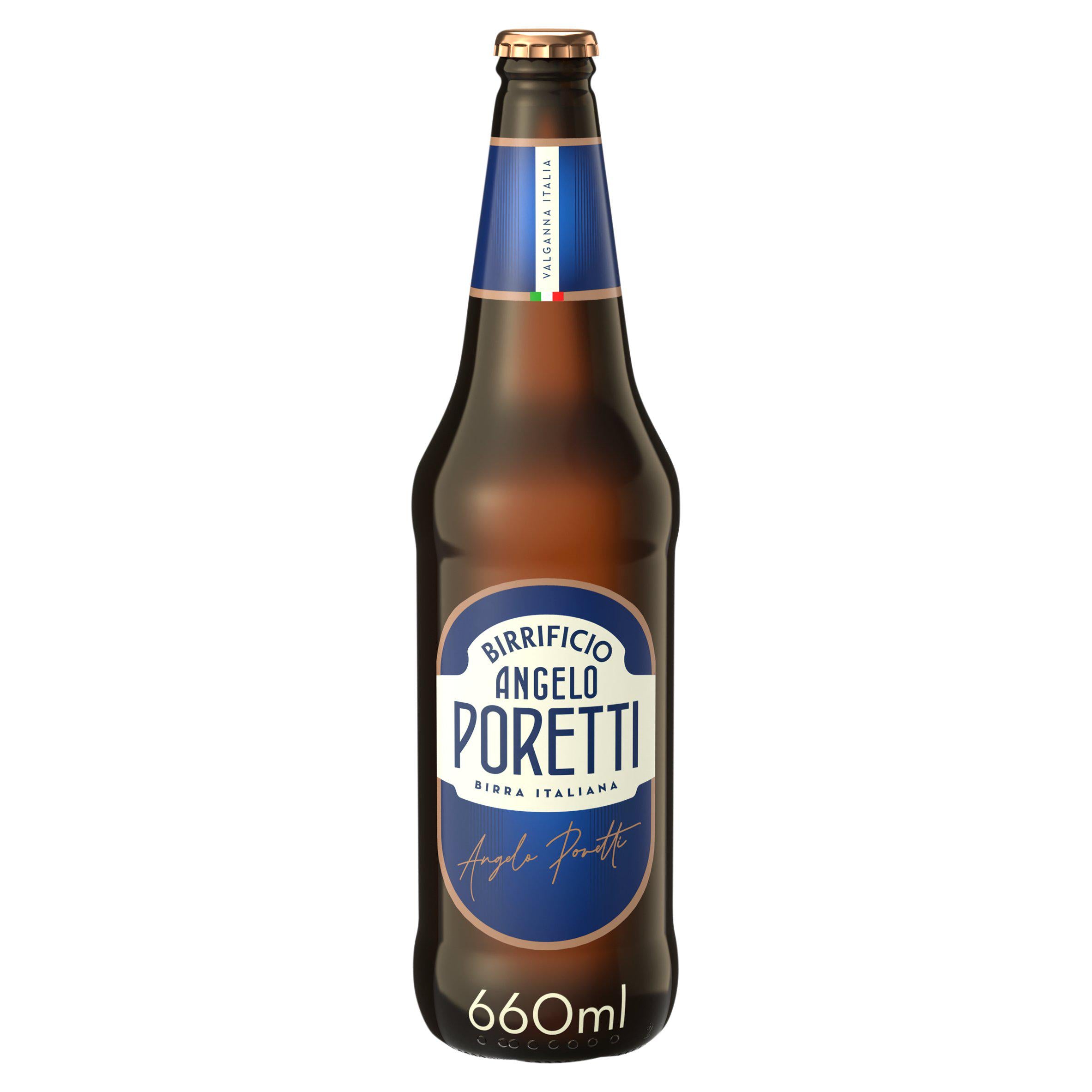 Birrificio Angelo Poretti premium lager 660ml, imported from the UK