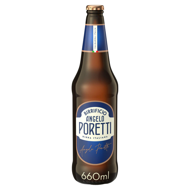 Birrificio Angelo Poretti premium lager 660ml, imported from the UK