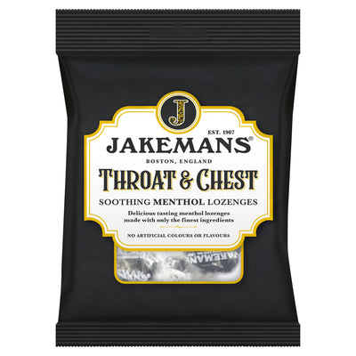 Sainsburys Jakemans Soothing Throat and Chest Menthol Lozenges Aniseed Eucalyptus 160g- Buy online at McGrocer