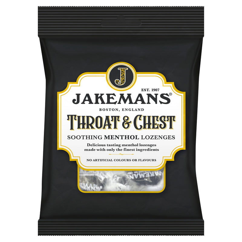 Jakemans menthol throat lozenges aniseed eucalyptus 160g, UK version